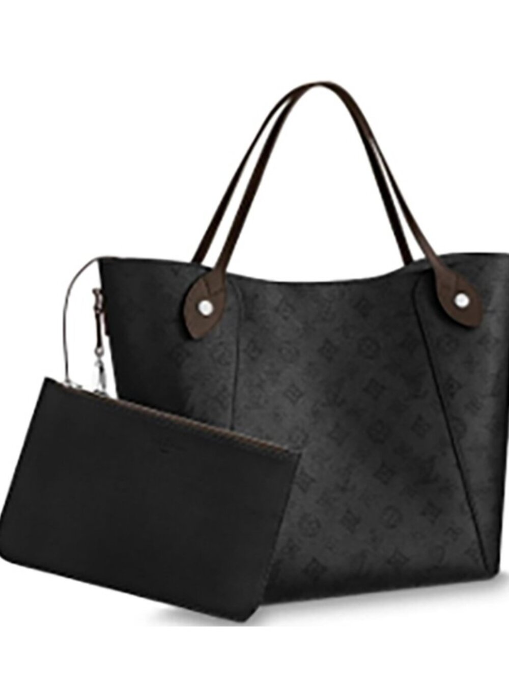 Authentic Louis Vuitton Hina MM Mahina Noir Convertible Tote
